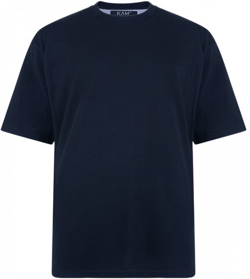 Kam Jeans T-shirt Mörkblå - T-shirts - Stora T-shirts - 2XL-14XL