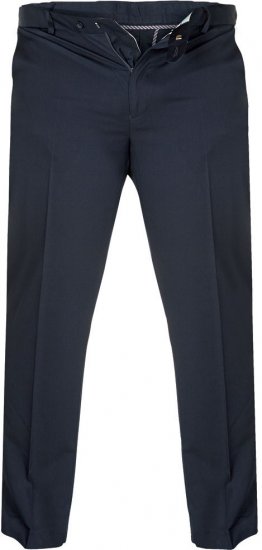 D555 Bruno Stretch Chino pants with Extenda Waist Indigo Blue - Jeans & Byxor - Stora Jeans och Stora Byxor