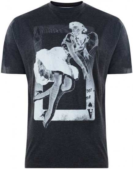 Kam Jeans 568 T-shirt Charcoal - T-shirts - Stora T-shirts - 2XL-14XL