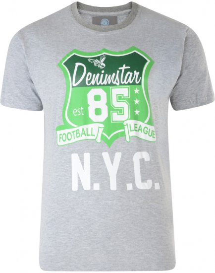 Kam Jeans Star 2-pack T-shirt Grey/Purple - T-shirts - Stora T-shirts - 2XL-14XL