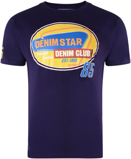 Kam Jeans Star 2-pack T-shirt Grey/Purple - T-shirts - Stora T-shirts - 2XL-14XL