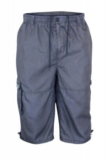 D555 Mason Cargo Shorts Grey - Shorts - Stora shorts W40-W60