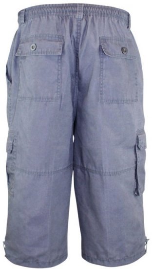 D555 Mason Capribyxor med sidofickor Grå - Shorts - Stora shorts W40-W60