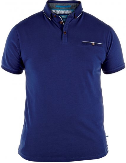 D555 Asia Polo Shirt Blue - Pikétröjor - Stora pikétröjor - 2XL-8XL
