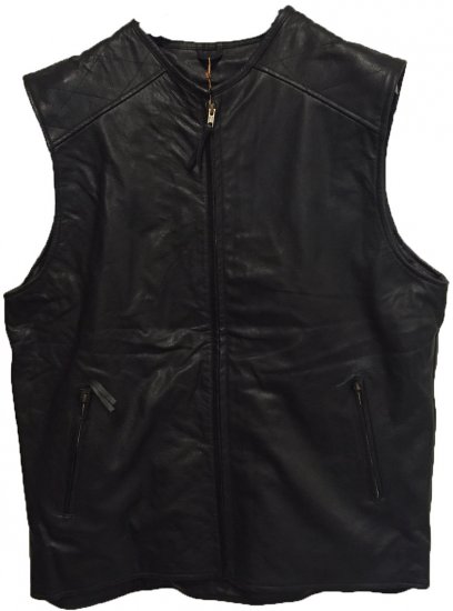 Woodland 806 Leather vest Black - Jackor & Regnkläder - Stora jackor - 2XL-12XL