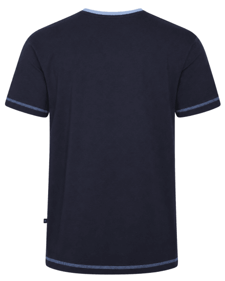 Kam Jeans 5780 Cut And Sew Panel T-Shirt Navy - T-shirts - Stora T-shirts - 2XL-14XL