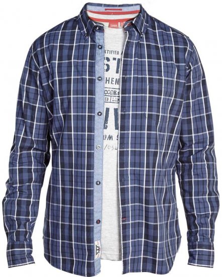 D555 WARWICK Long Sleeve Shirt & T-shirt Combo - Skjortor - Stora skjortor - 2XL-8XL