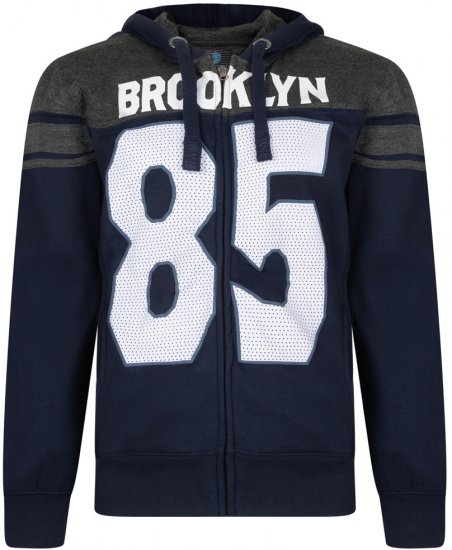 Kam Jeans Brooklyn Hoody Navy - Tröjor & Hoodies - Stora hoodies & tröjor - 2XL-14XL