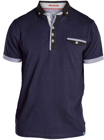 D555 Roland Short Sleeve Polo Shirt Navy - Pikétröjor - Stora pikétröjor - 2XL-8XL