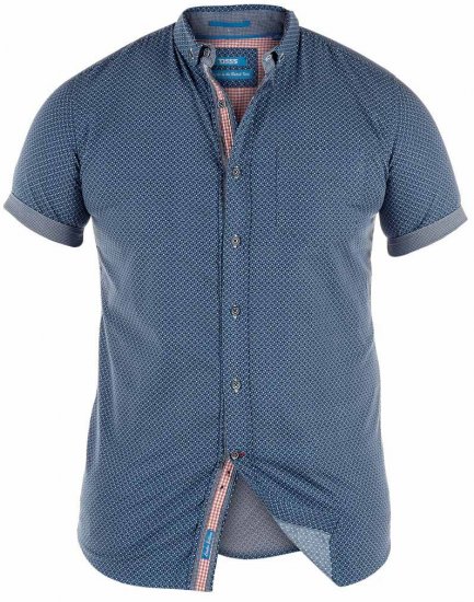 D555 Davion Blue/Navy Shirt - Skjortor - Stora skjortor - 2XL-8XL