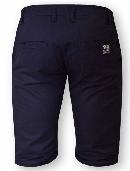 D555 PANAMA Chino Short With Side Elasticated Waist Navy - Shorts - Stora shorts W40-W60