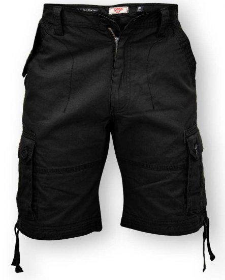 D555 Jarrod Cargo Short Black - Shorts - Stora shorts W40-W60