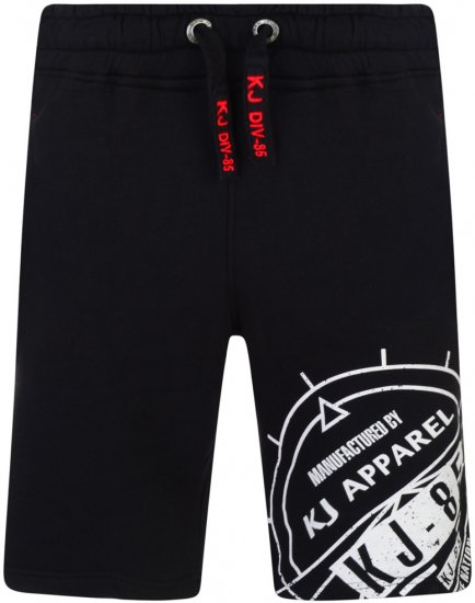 Kam Jeans 302 Fashion Sweat Shorts Black - Mjukisbyxor och -shorts - Mjukisbyxor & Mjukisshorts 2XL-8XL