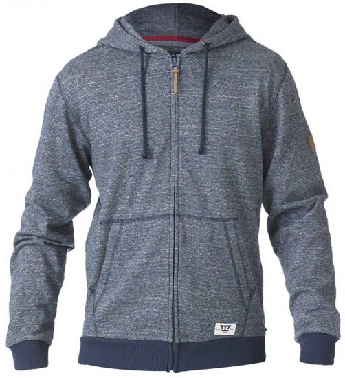 D555 Romney Full Zipper Hoodie Navy - Tröjor & hoodies - Stora hoodies & tröjor - 2XL-14XL