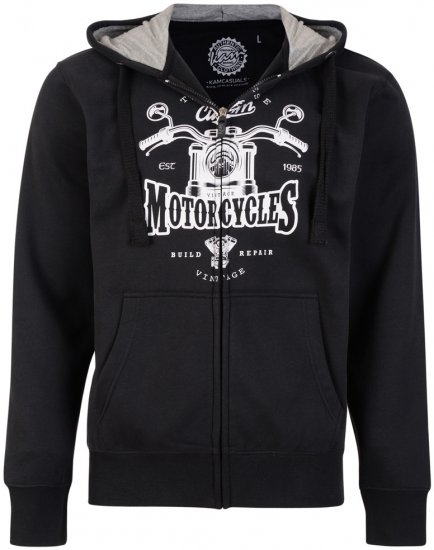 Kam Jeans 775 MC Hoodie Black - Tröjor & Hoodies - Stora hoodies & tröjor - 2XL-14XL
