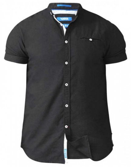 D555 Dwight Short Sleeve Shirt Black - Skjortor - Stora skjortor - 2XL-8XL
