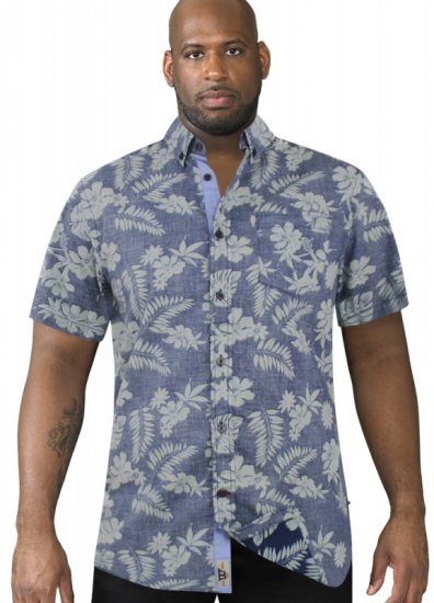 D555 Oswald Short Sleeve Hawaii Shirt - Skjortor - Stora skjortor - 2XL-8XL