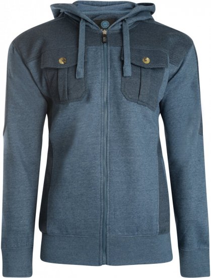 Kam Jeans 700 Contrast Print Hoody Denim - Tröjor & Hoodies - Stora hoodies & tröjor - 2XL-14XL