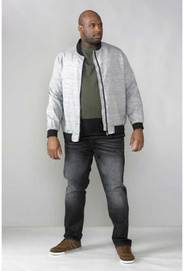 D555 Lou Bomber Jacket Grey - Jackor - Stora jackor - 2XL-12XL