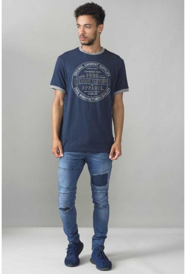 D555 Wilfred T-shirt Navy - T-shirts - Stora T-shirts - 2XL-14XL
