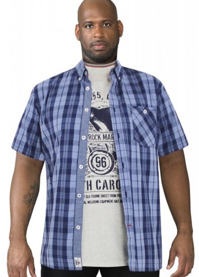 D555 Genoa Short Sleeve Shirt & T-shirt Combo - Skjortor - Stora skjortor - 2XL-8XL