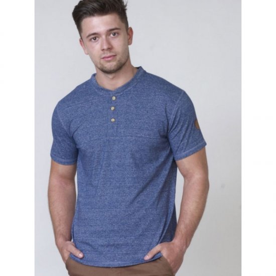D555 Daniel Grandad T-shirt Denim - T-shirts - Stora T-shirts - 2XL-14XL
