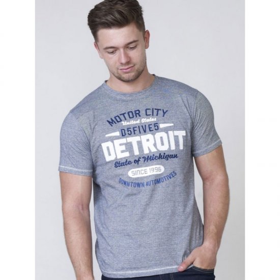 D555 Darcy Embroidered T-shirt Blue - T-shirts - Stora T-shirts - 2XL-14XL