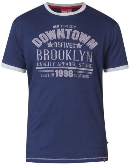 D555 Hatter T-shirt Navy - T-shirts - Stora T-shirts - 2XL-14XL