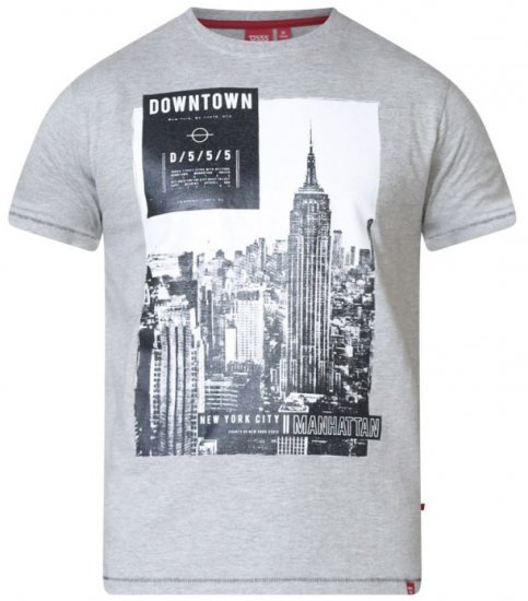 D555 Clive T-shirt Grey - T-shirts - Stora T-shirts - 2XL-14XL