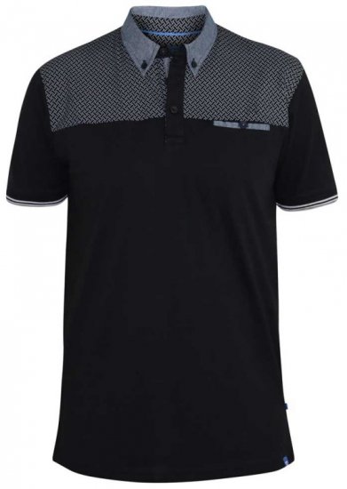 D555 Brent Polo Black - Pikétröjor - Stora pikétröjor - 2XL-8XL