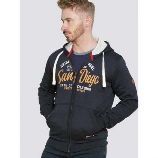 D555 Stockton Hoodie Navy - Tröjor & hoodies - Stora hoodies & tröjor - 2XL-14XL