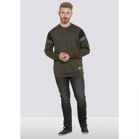 D555 Clermont Sweatshirt Khaki - Tröjor & hoodies - Stora hoodies & tröjor - 2XL-14XL