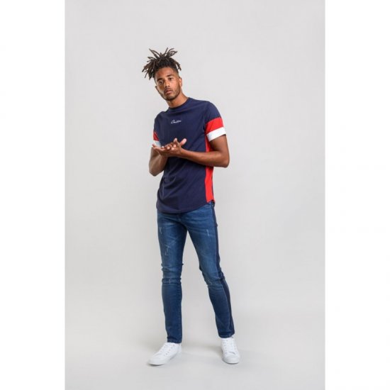 D555 Baker T-shirt Navy - T-shirts - Stora T-shirts - 2XL-14XL