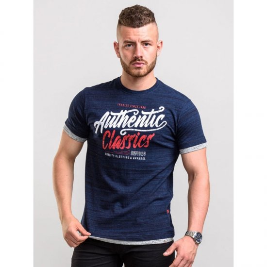 D555 Finn T-shirt Navy - T-shirts - Stora T-shirts - 2XL-14XL