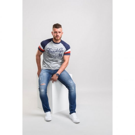 D555 Jones T-shirt Grey - T-shirts - Stora T-shirts - 2XL-14XL
