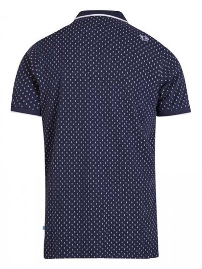 D555 Rogers Printed Polo Navy - Pikétröjor - Stora pikétröjor - 2XL-8XL