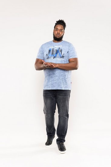 D555 Hobart LA Printed T-Shirt Blue - T-shirts - Stora T-shirts - 2XL-14XL