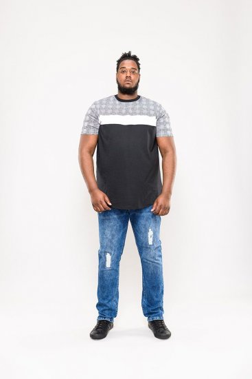 D555 Vista Couture Cut And Sew Curved Hem T-Shirt - T-shirts - Stora T-shirts - 2XL-14XL