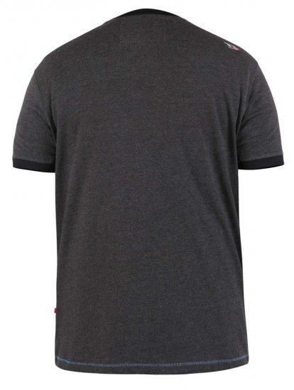 D555 Dowland T-Shirt With Ribbed Neck And Cuffs - T-shirts - Stora T-shirts - 2XL-14XL
