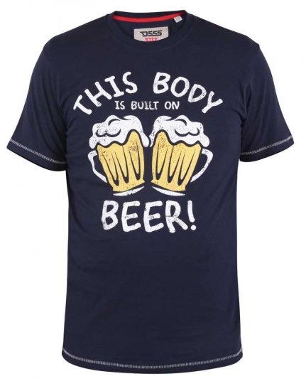 D555 Dartmoor Built On Beer Printed T-Shirt - T-shirts - Stora T-shirts - 2XL-8XL