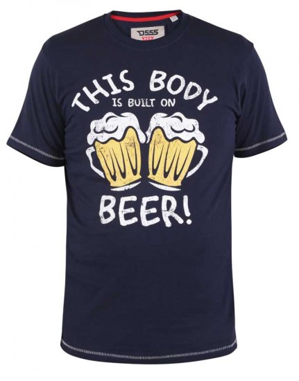D555 Dartmoor Built On Beer Printed T-Shirt - T-shirts - Stora T-shirts - 2XL-14XL