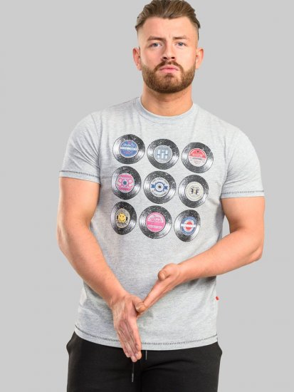 D555 Hexworth Vinyl Records Printed T-Shirt - T-shirts - Stora T-shirts - 2XL-14XL