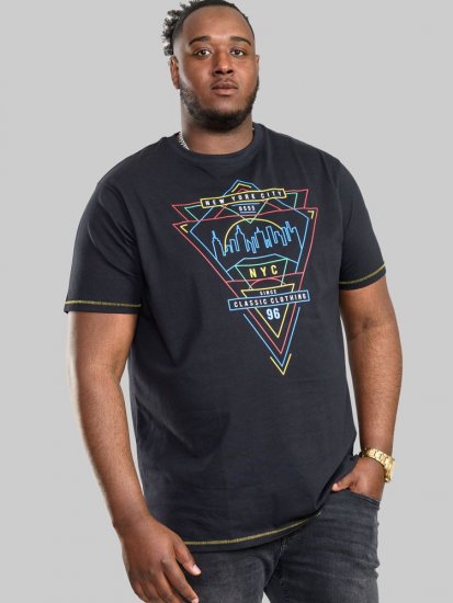 D555 Taunton Neon Printed T-Shirt - T-shirts - Stora T-shirts - 2XL-14XL