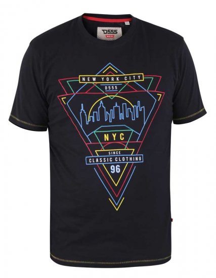 D555 Taunton Neon Printed T-Shirt - T-shirts - Stora T-shirts - 2XL-14XL