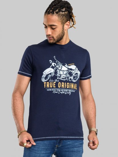 D555 Axbridge Motorbike Printed T-Shirt - T-shirts - Stora T-shirts - 2XL-14XL