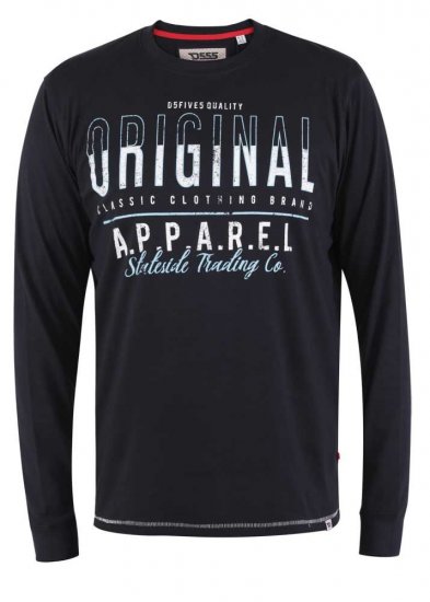 D555 Yeovil Long Sleeve T-Shirt - T-shirts - Stora T-shirts - 2XL-14XL