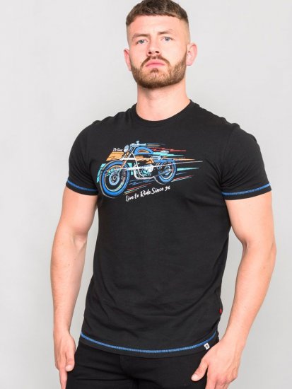 D555 CHINFORD Live To Ride Motorbike T-Shirt - T-shirts - Stora T-shirts - 2XL-14XL