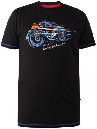 D555 CHINFORD Live To Ride Motorbike T-Shirt - T-shirts - Stora T-shirts - 2XL-14XL
