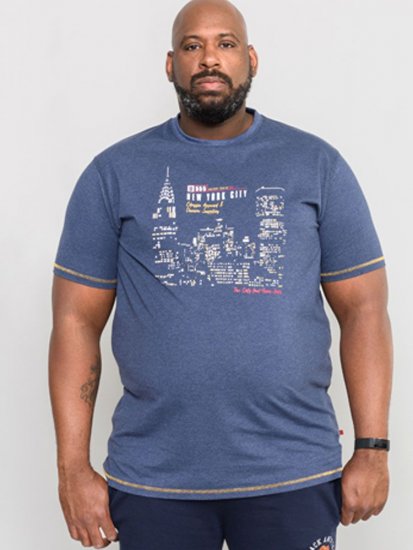 D555 DEBDEN NYC Night Skyline T-Shirt - T-shirts - Stora T-shirts - 2XL-14XL