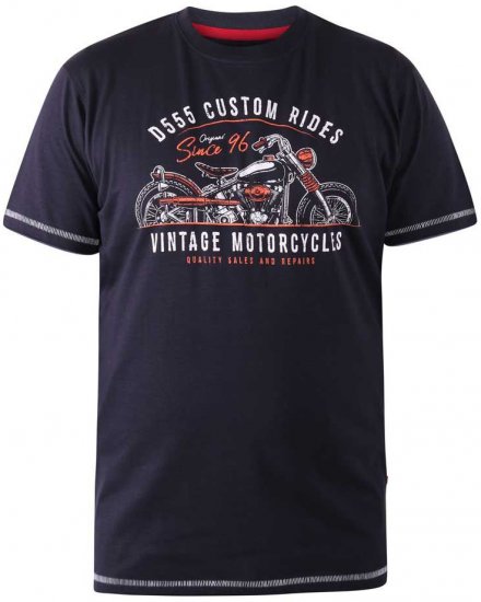 D555 CHESHUNT Vintage Motorcycle T-Shirt - T-shirts - Stora T-shirts - 2XL-14XL
